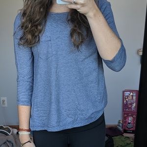 H&M blue and white striped shirt, size S